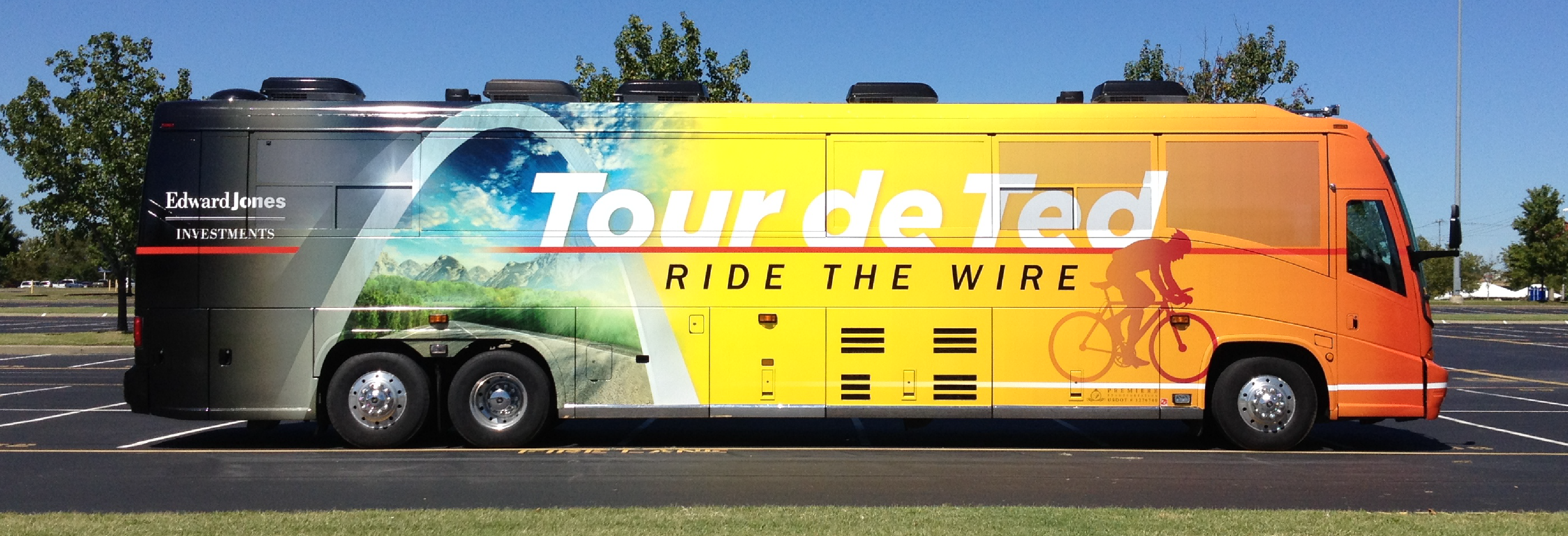 Tour de Ted Bus Wrap - Premiere Transportation